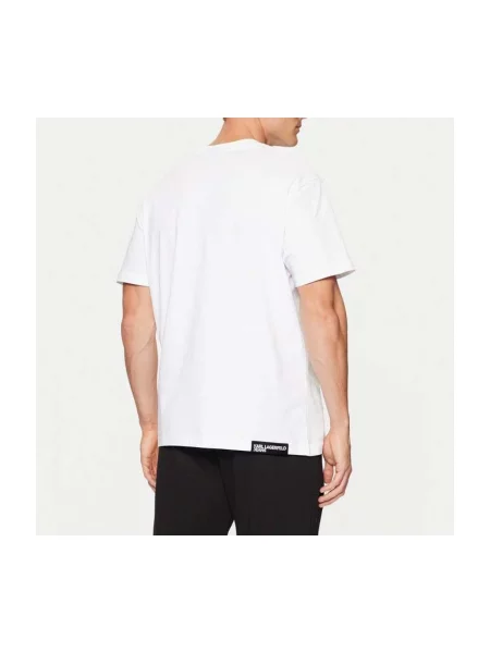 Tricou Karl Lagerfeld cu autograf alb