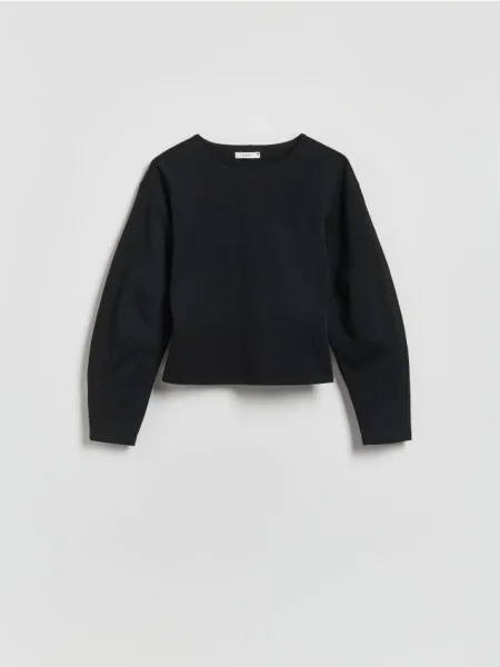 Reserved Bluză uni negru