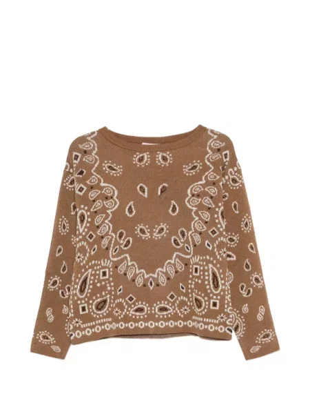 Pulover Pennyblack cu model paisley maro