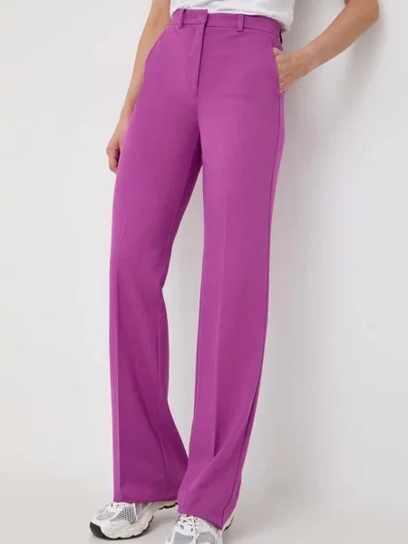 Marella pantaloni femei drept high waist roz
