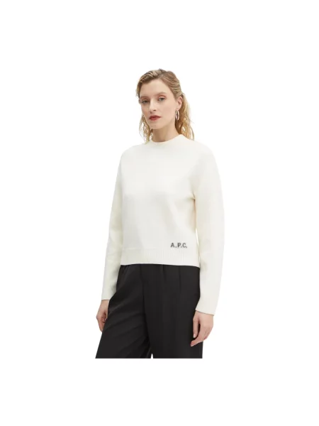 Sweter A.p.c. wełniany beżowy
