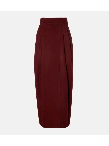 Osłona spódnica ołówkowa Max Mara wełniana bordowa