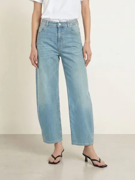 Opus Pants Barrel Džíny Mari Leap light blue modré