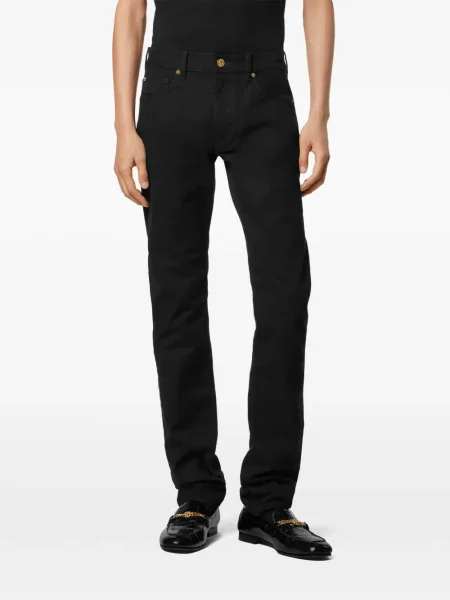 Blugi Versace cu broderie negru