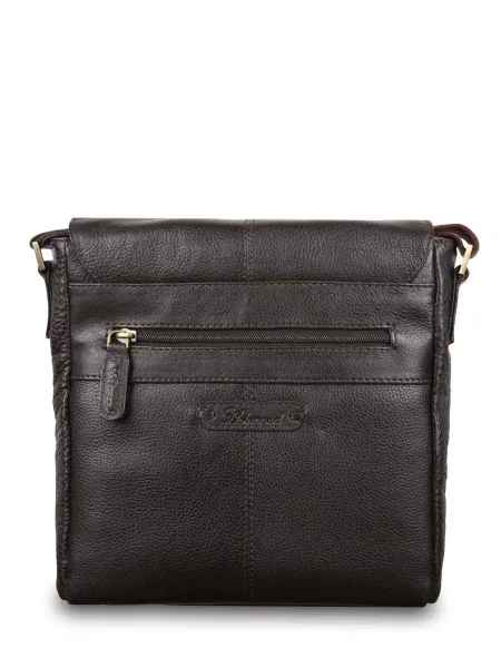 Ashwood Leather Мессенджер Темно-коричневий Шкіра коричнева