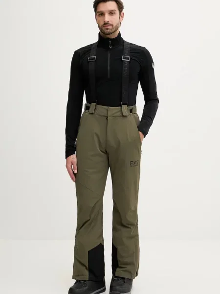 Emporio Armani pantaloni de schi verde