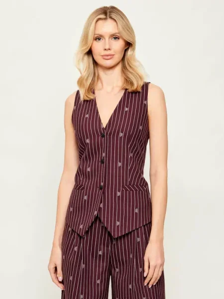 HUGO Vestă de costum Autana roșu alb