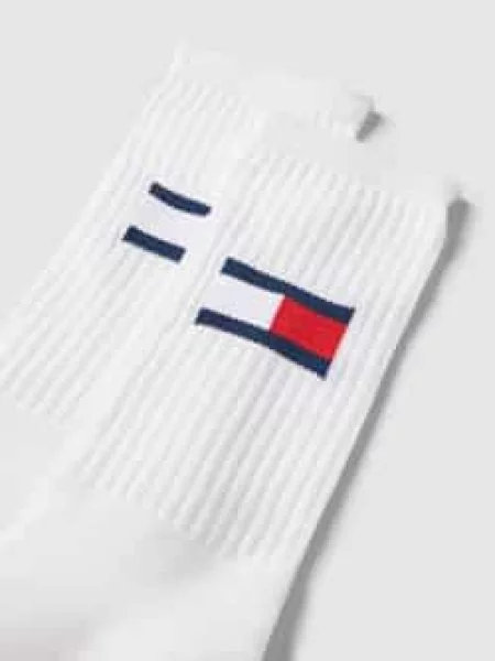 Skarpety z detalem z logo w zestawie 2 szt. Tommy Hilfiger białe