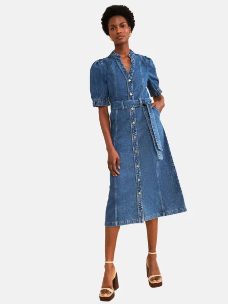 Love & roses Šaty denim modrá
