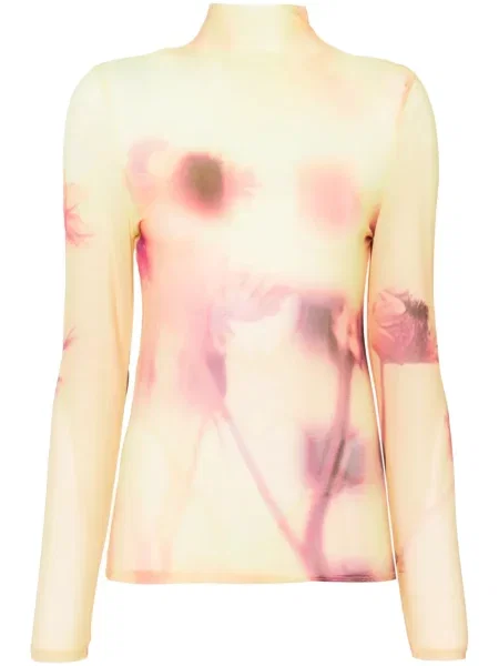 Top Collina Strada w kratkę żółty