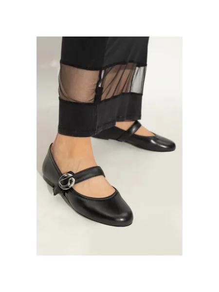 Coperni baleriny skórzane Ballerina Belt Flat czarny