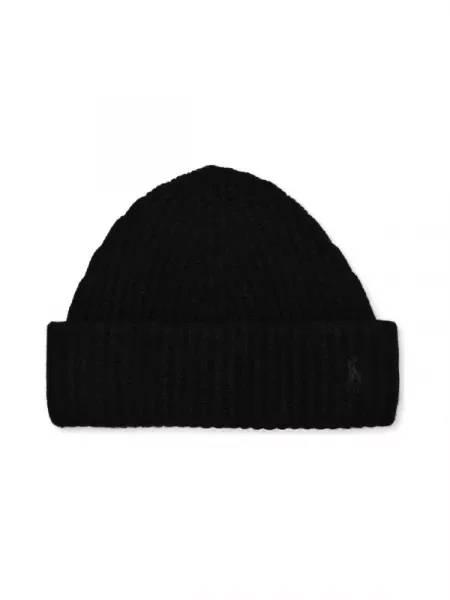 POLO RALPH LAUREN De lână căciulă LUX RIB negru