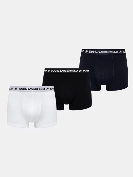 Bokserki KARL LAGERFELD Logo Trunk 3 pary black/white/navy białe