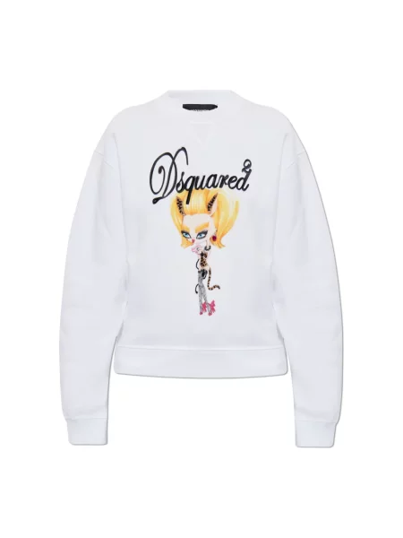 Bluza Dsquared2 z nadrukiem biała