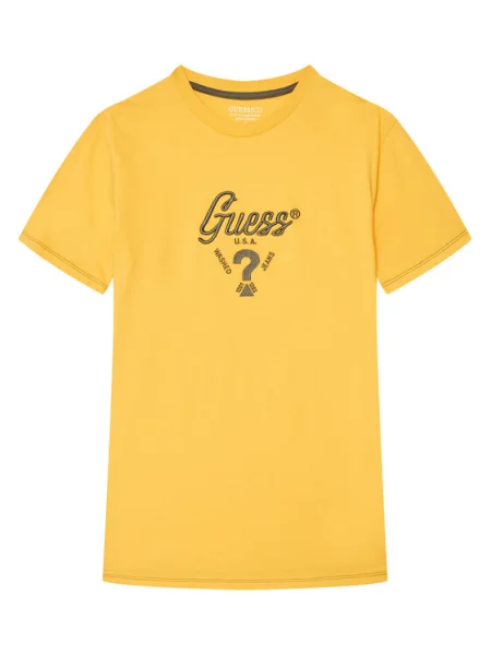 Guess T-Shirt κίτρινο