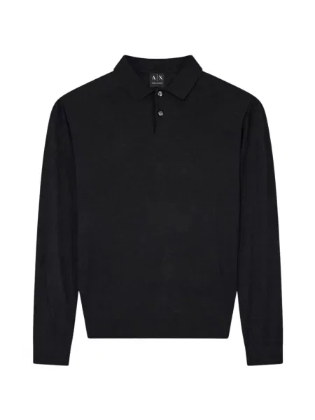 Tricou Eax de lână negru