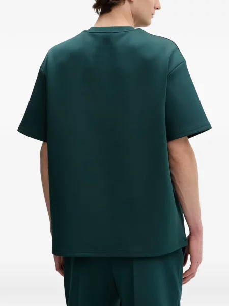 Tricou Les Deux cu broderie verde