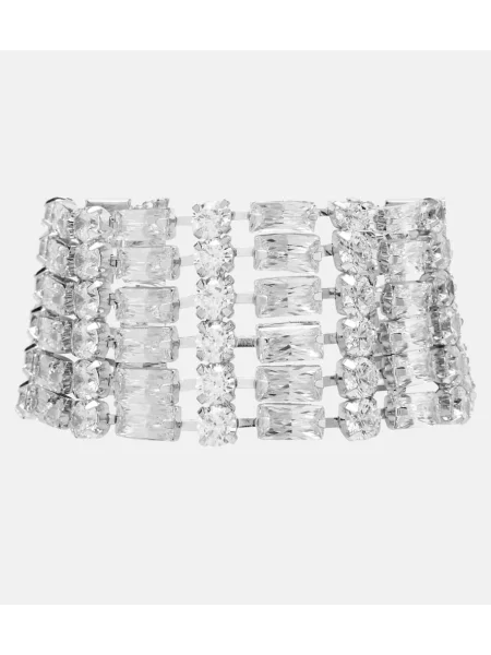 Brăţară Self-portrait de cristal argintiu