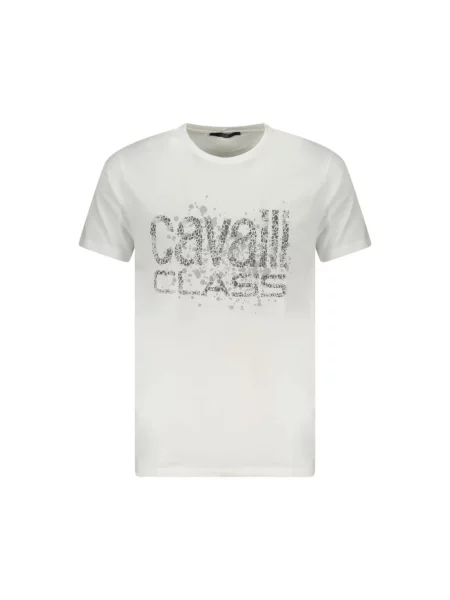 Koszulka Cavalli Class z krótkim rękawem biała