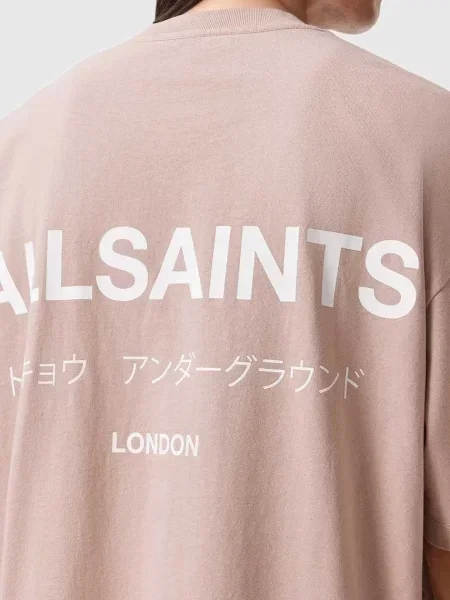 Футболка AllSaints XANDER з принтом зелений
