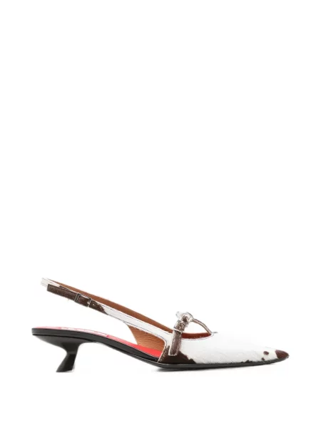 Papuci tip mules Marni slingback alb