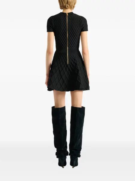 Rochie Balmain tricotate evazată negru
