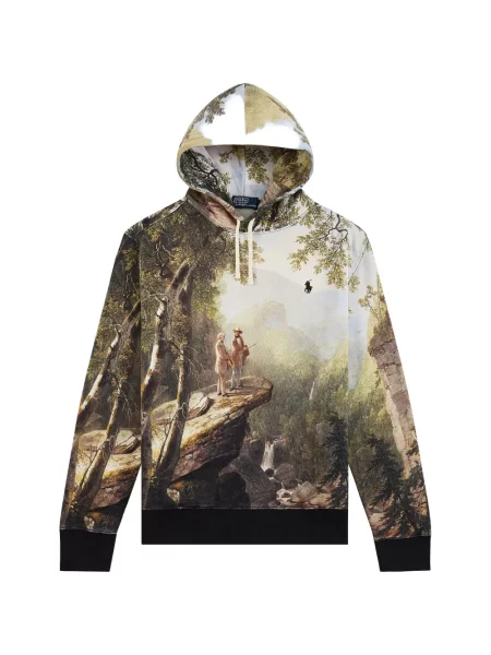 Klasická mikina s kapucí Polo Ralph Lauren šedá