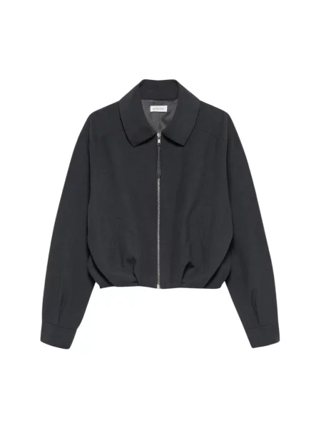 Lniany kurtka bomber Alchemist czarny