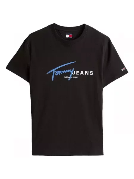 T-shirt Tommy Jeans Regular Signature Dna Tee Black S crna
