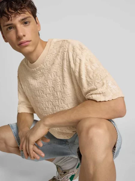 T-shirt ze wzorem na całej powierzchni i okrągłym dekoltem Karl Kani