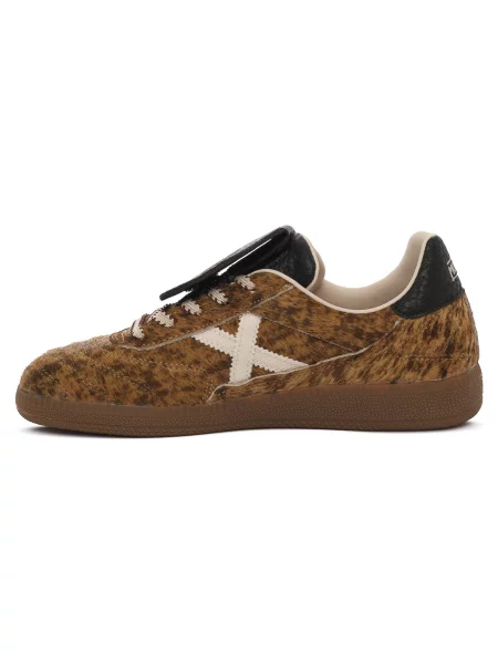 Pantofi Munich cu imprimeu animal print maro