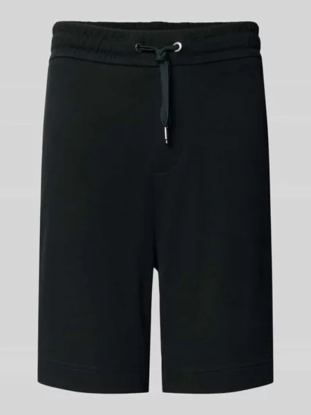 Bermudy o kroju regular fit z czystej bawełny Boss czarne