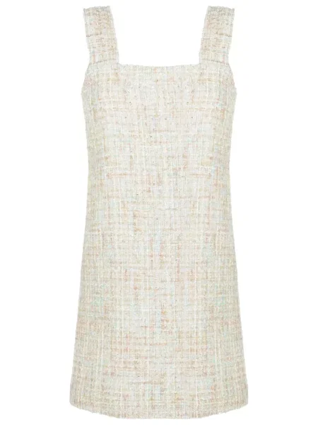 Mała sukienka mini Olympiah tweedowa garniturowa zielona