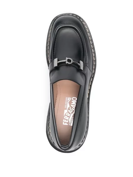Pantofi loafer Ferragamo din piele chunky negru