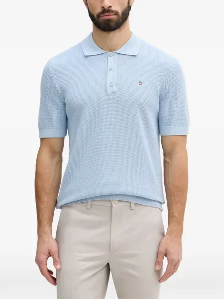 Tricou polo Gant cu broderie albastru