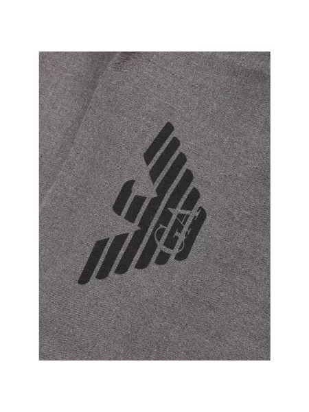 Szal Emporio Armani z logo szara
