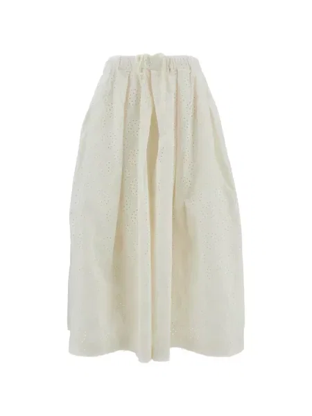 Fusta plisata Comme Des Garçons plisată alb