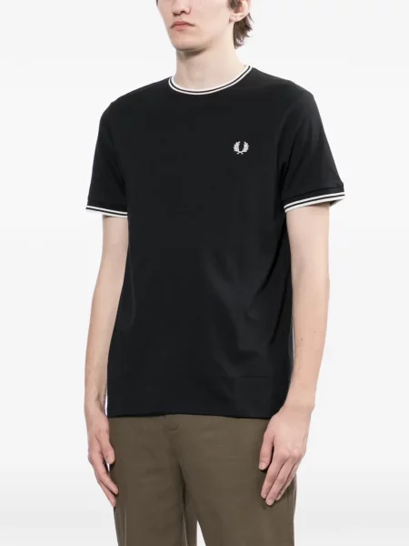 Tricou Fred Perry cu broderie negru