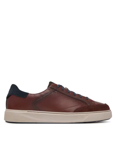 Sneakersy Clarks Code C Tie Tmavo hnedá