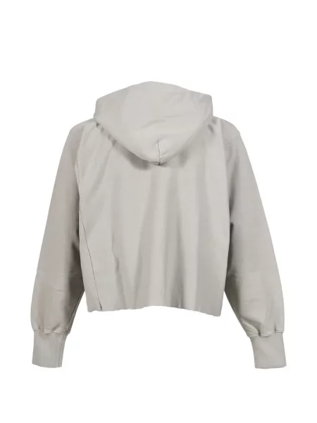 Περικομμένο hoodie Maison Margiela με κέντημα γκρι