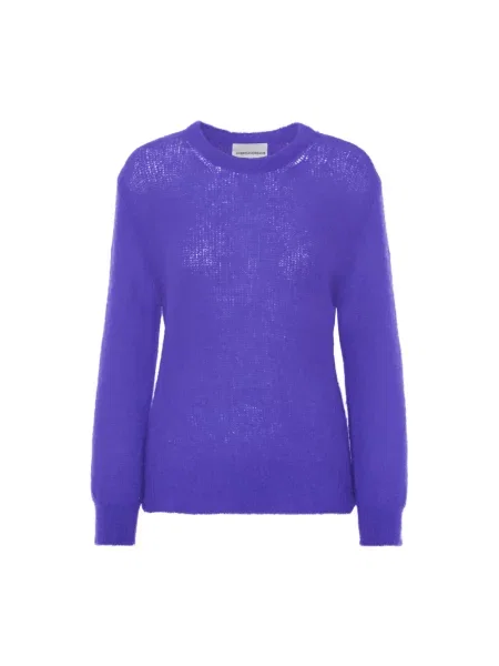 Sweter American Dreams wełniany fioletowy