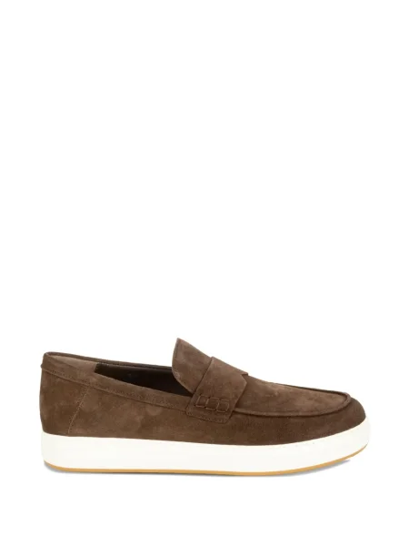 Pantofi loafer Hogan din piele de căprioară maro