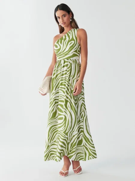 BWLDR Rochie LEYLA oliv / natural alb