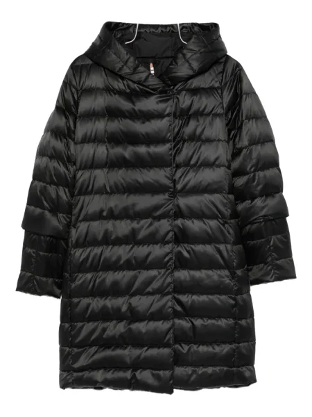Palton Max Mara cu glugă negru