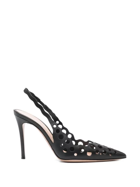 Pantofi cu toc Gianvito Rossi slingback negru
