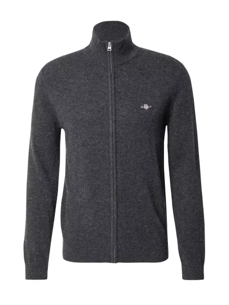 GANT Geacă tricotată metalic gri