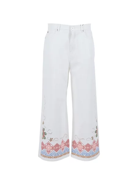 Podróż spodnie Weekend Max Mara w kwiatki białe