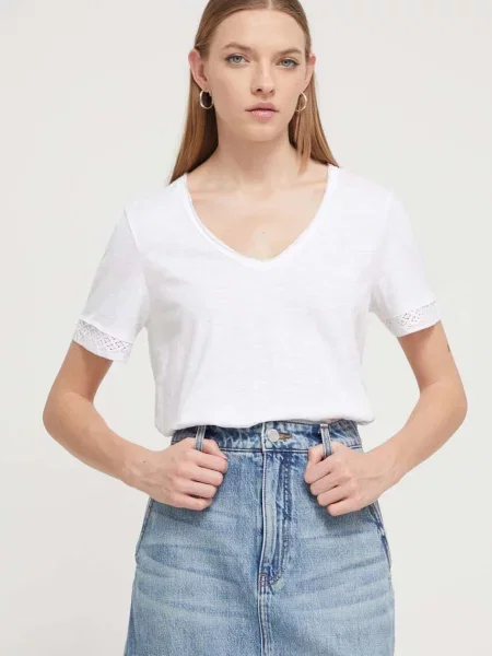 Desigual póló női fehér fekete