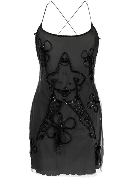 Rochie mini Gcds din tul de costum negru