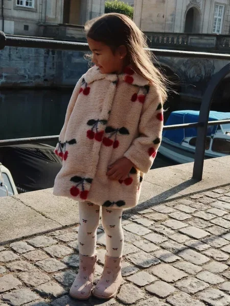 Konges Sløjd палто за деца FUZZIE COAT GRS бежово